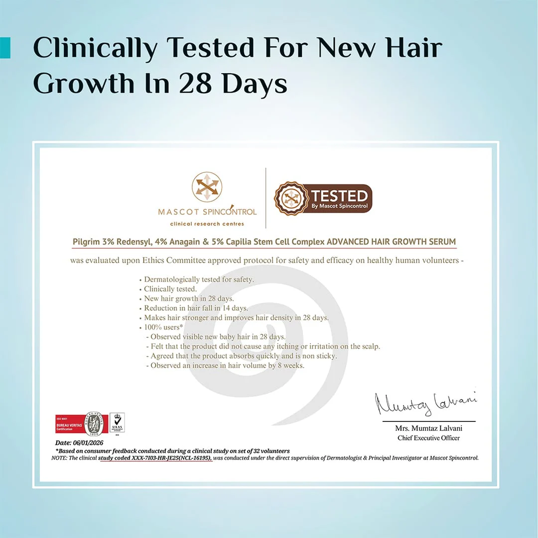 3% Redensyl, 4% Anagain & 5% Capilia Stem Cell Complex Advanced Hair Growth Serum - 50ml - Image 12