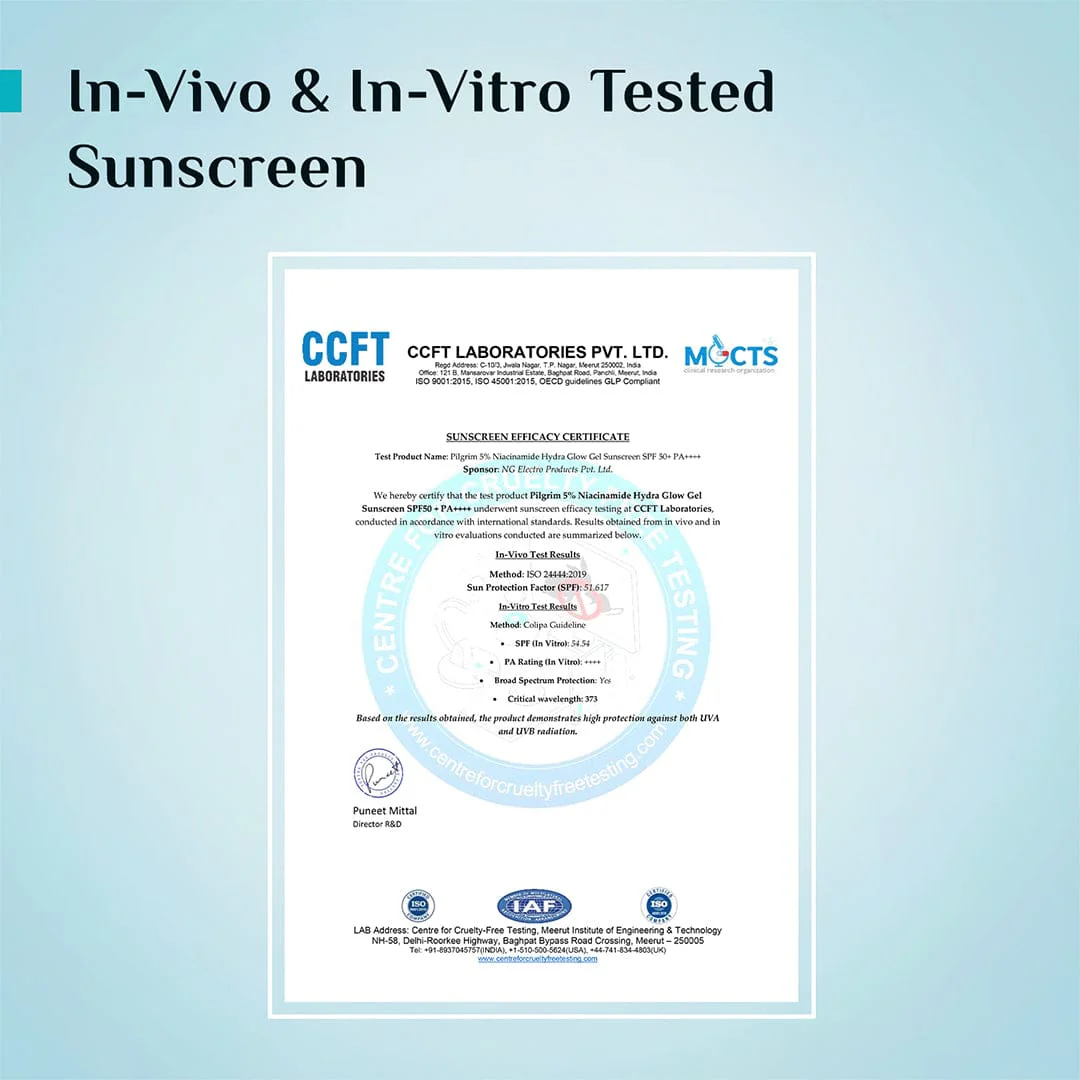 5% Niacinamide Hydra Glow Gel Sunscreen SPF 50+ PA++++ - Image 8