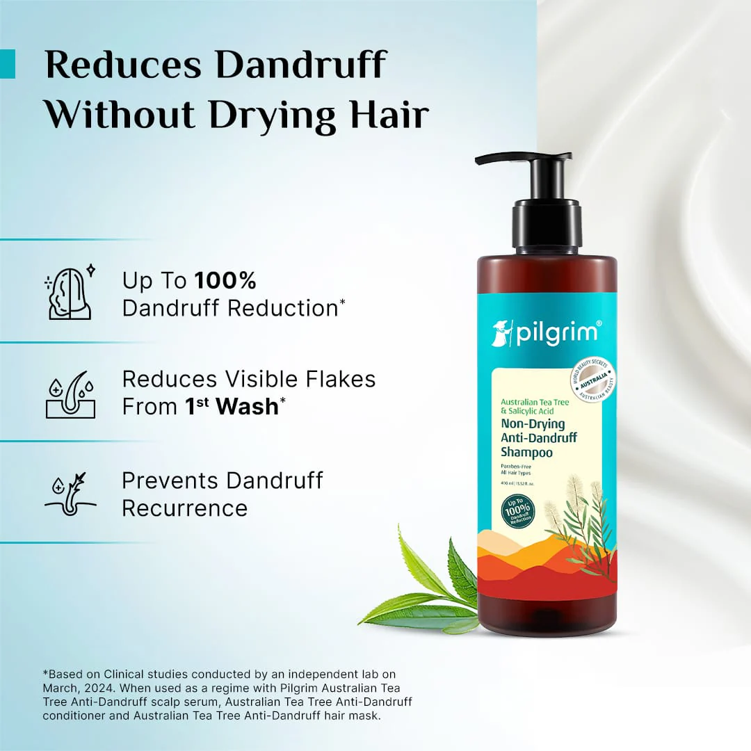 Australian Tea Tree Non-Drying Anti-Dandruff Shampoo - 400ml - Image 2