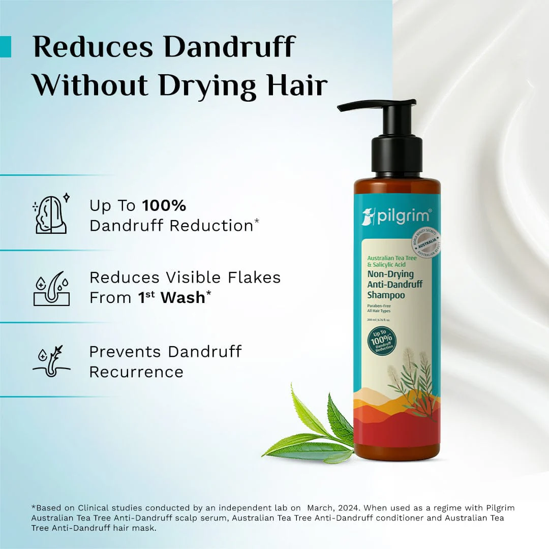 Australian Tea Tree Non-Drying Anti-Dandruff Shampoo & Conditioner Combo - Image 3