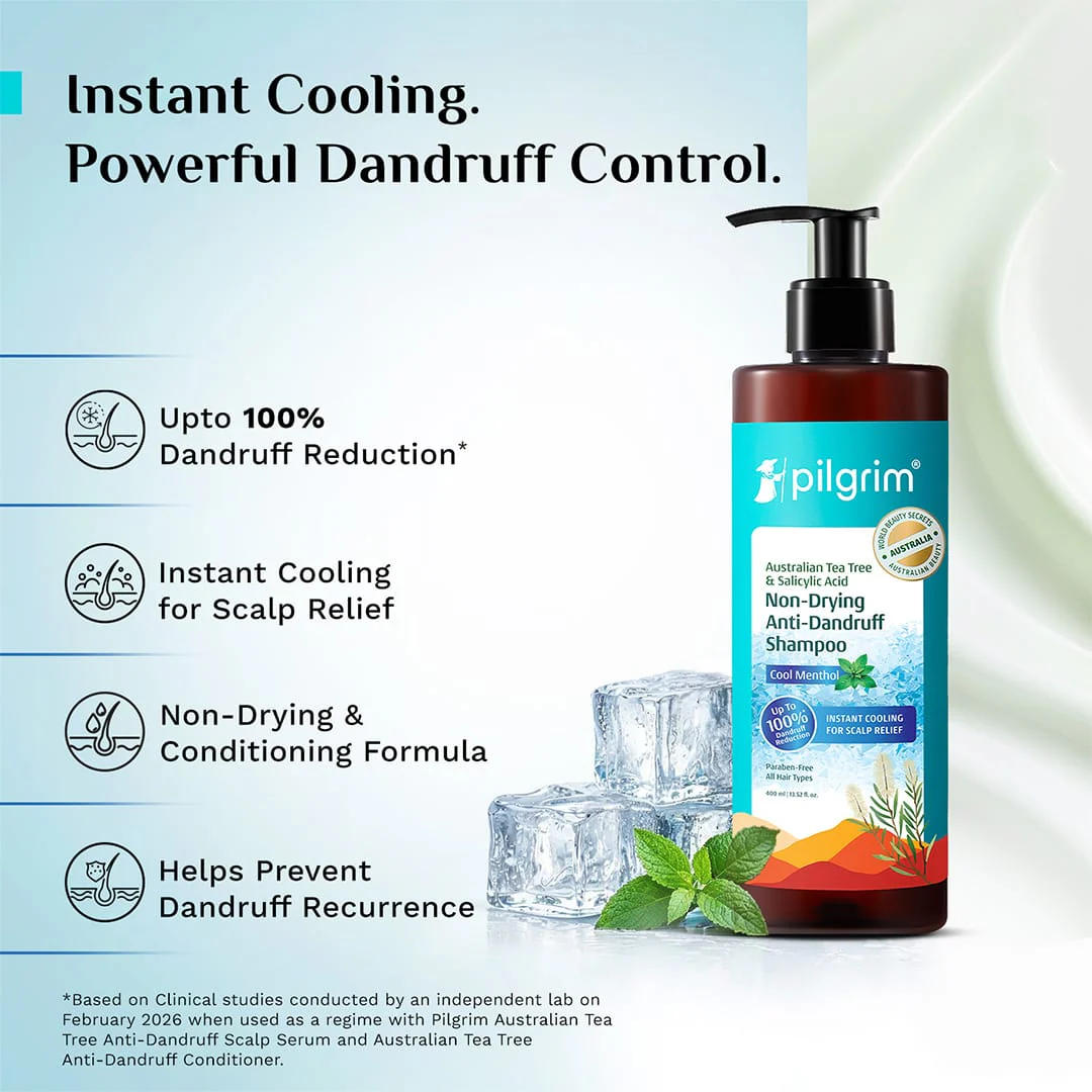Australian Tea Tree Non-Drying Anti-Dandruff Shampoo Cool Menthol - 400ml - Image 2