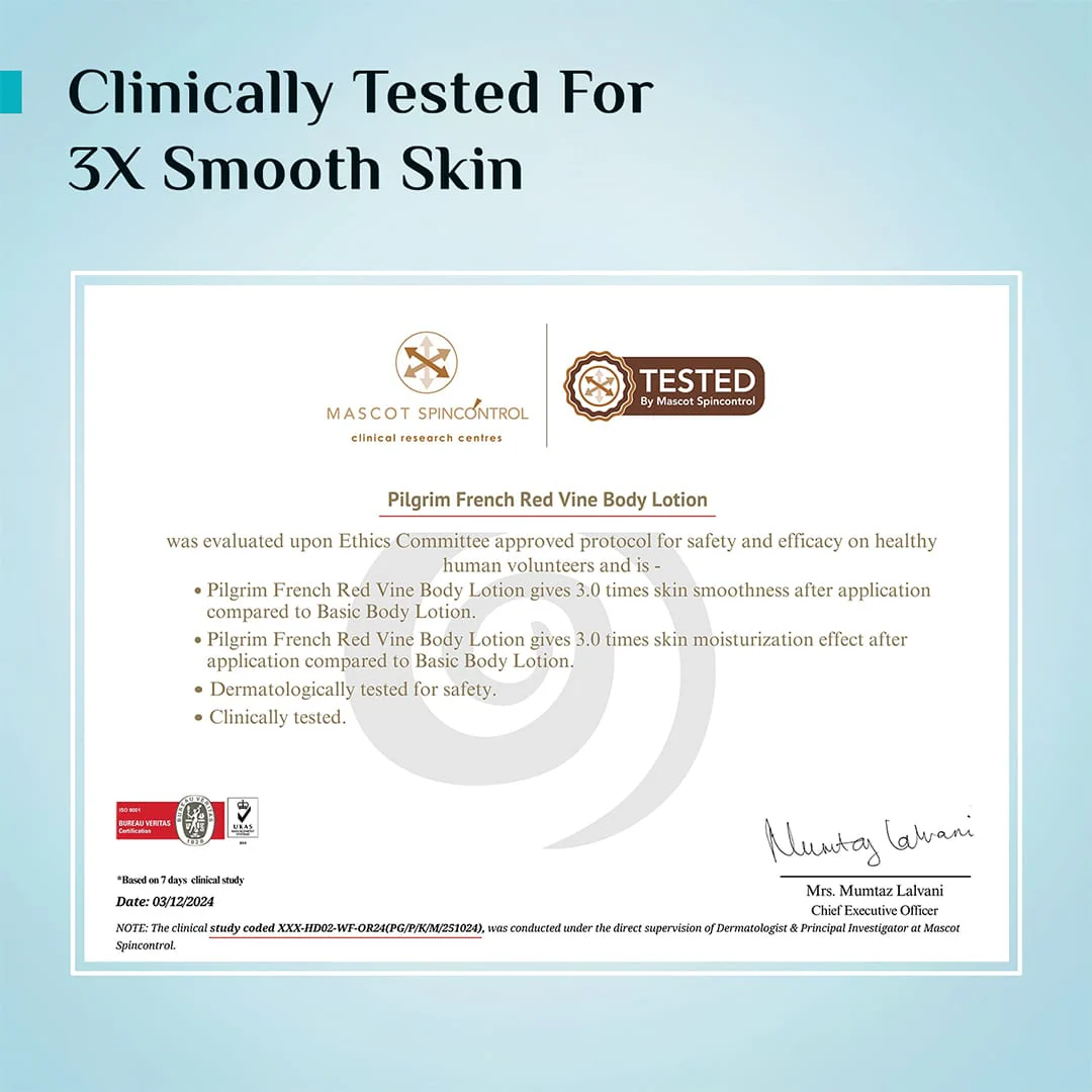 French Red Vine & Hyaluronic Acid Ultra-Smooth Body Lotion - 600ml - Image 8