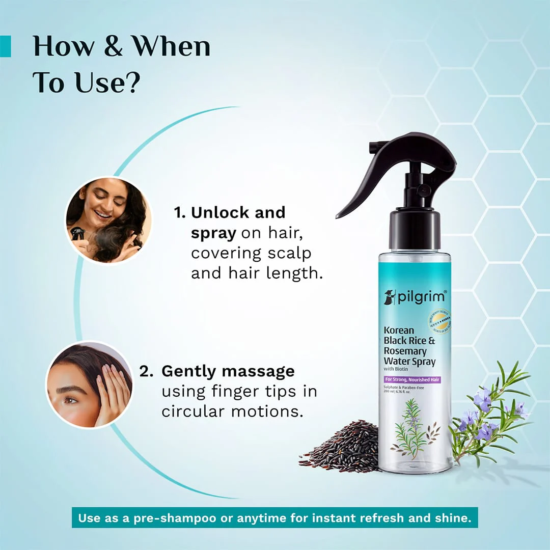 Korean Black Rice and Rosemary Water Spray With Biotin - 200ml - Image 5