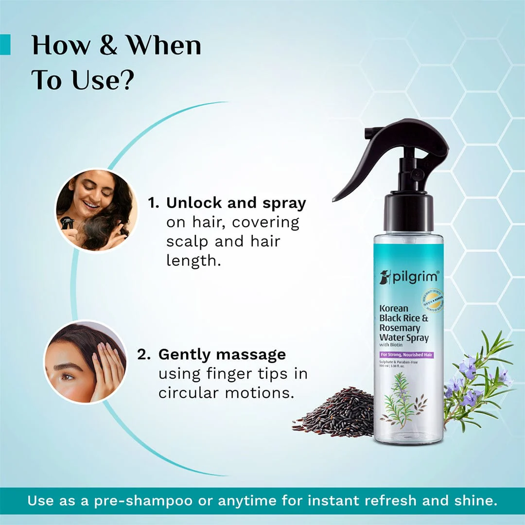 Korean Black Rice and Rosemary Water Spray With Biotin - Image 6