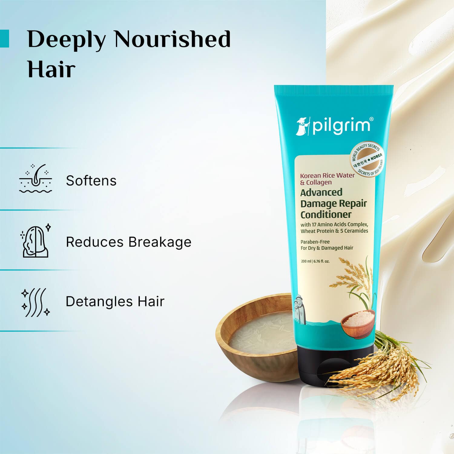 Korean Rice Water & Collagen Advanced Damage Repair Conditioner - Image 2