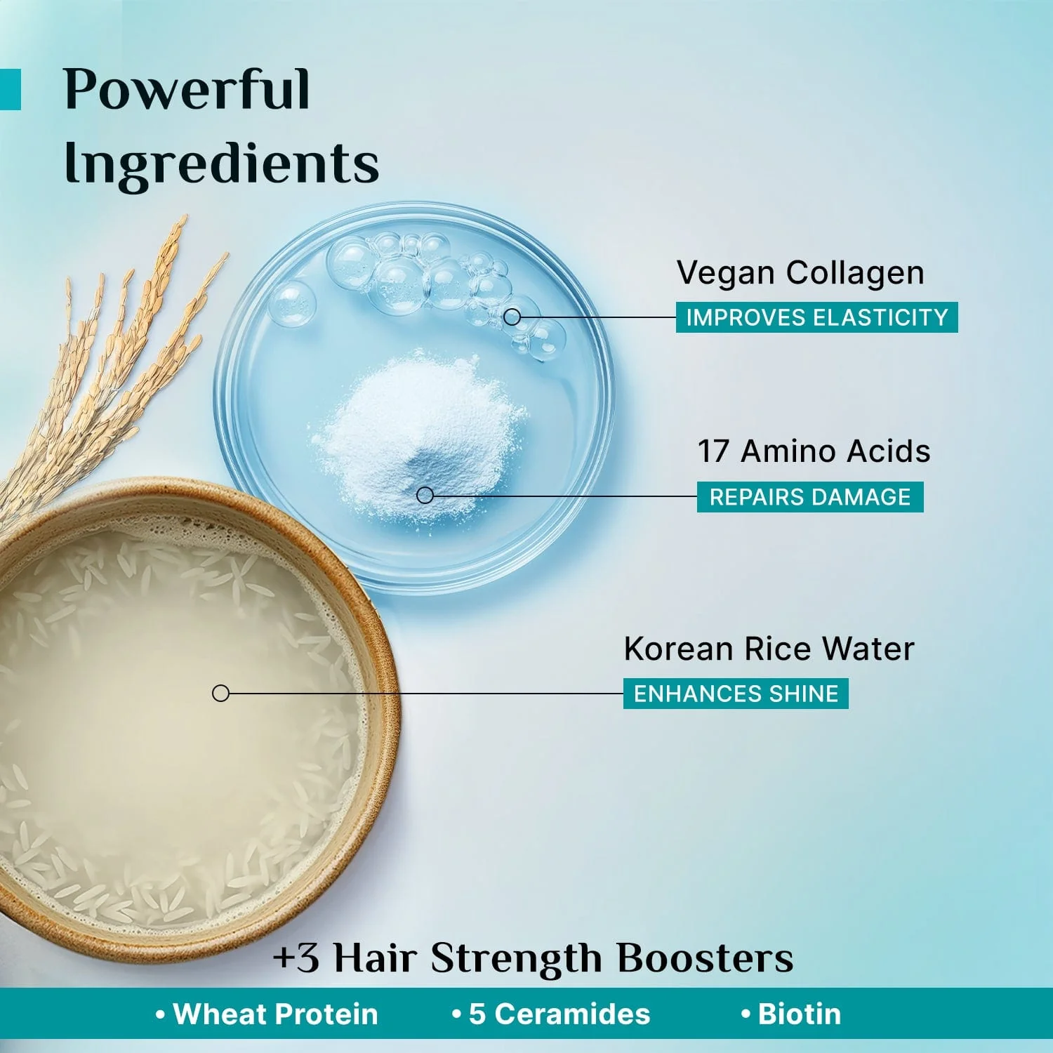 Korean Rice Water & Collagen Advanced  Damage Repair Hair Mask - Image 4