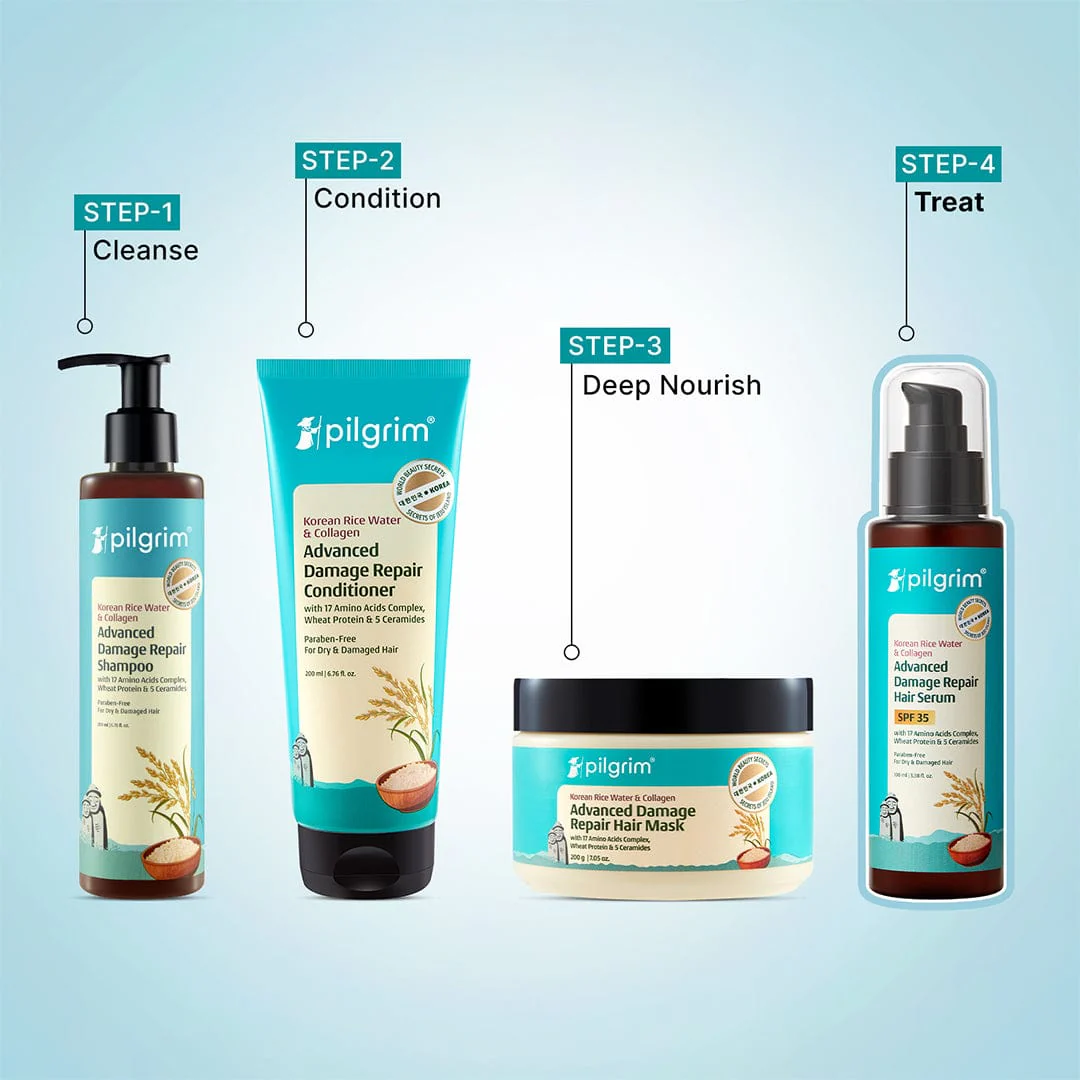 Korean Rice Water & Collagen Advanced Damage Repair Hair Serum SPF 35 - Image 7