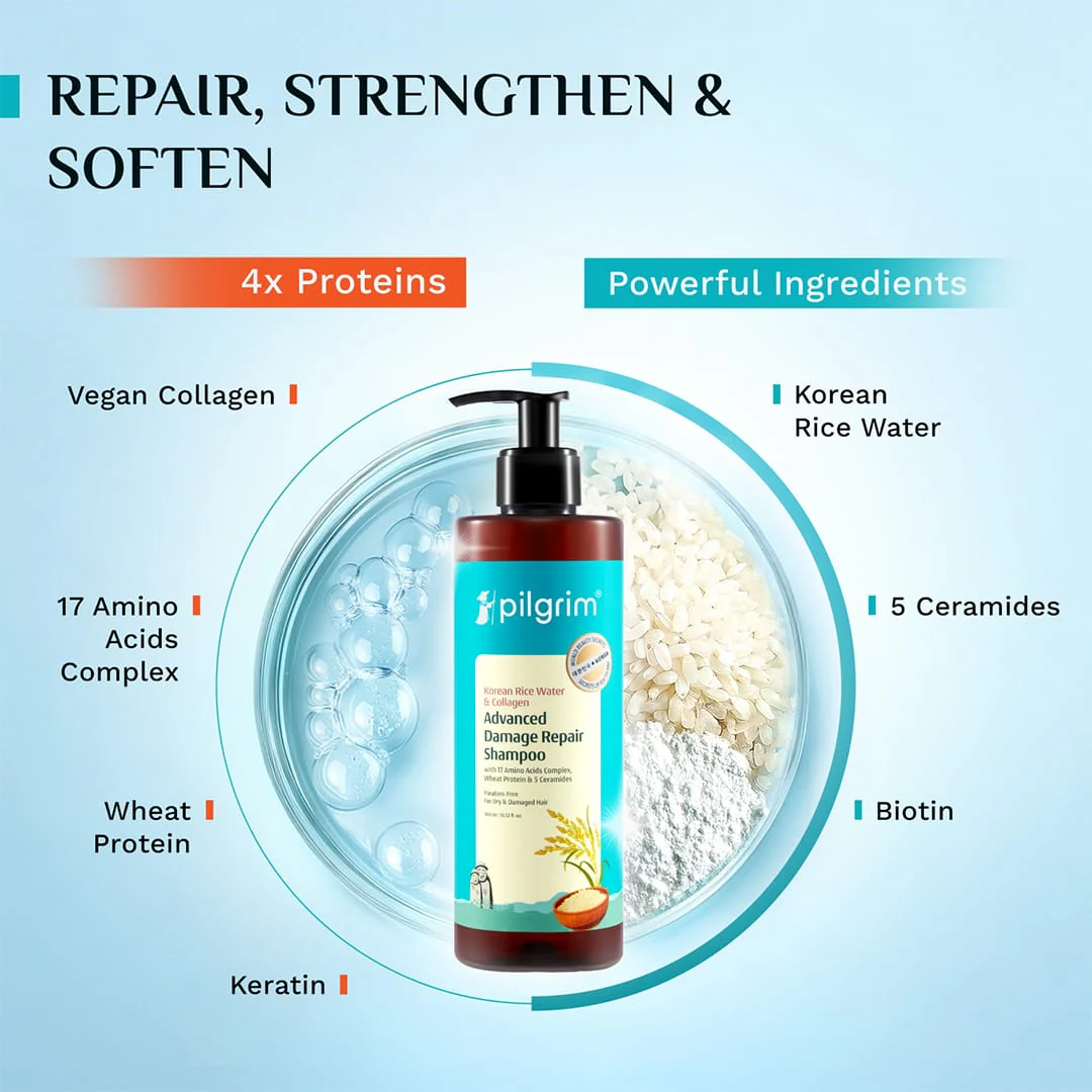 Korean Rice Water & Collagen Advanced Damage Repair Shampoo - Image 14