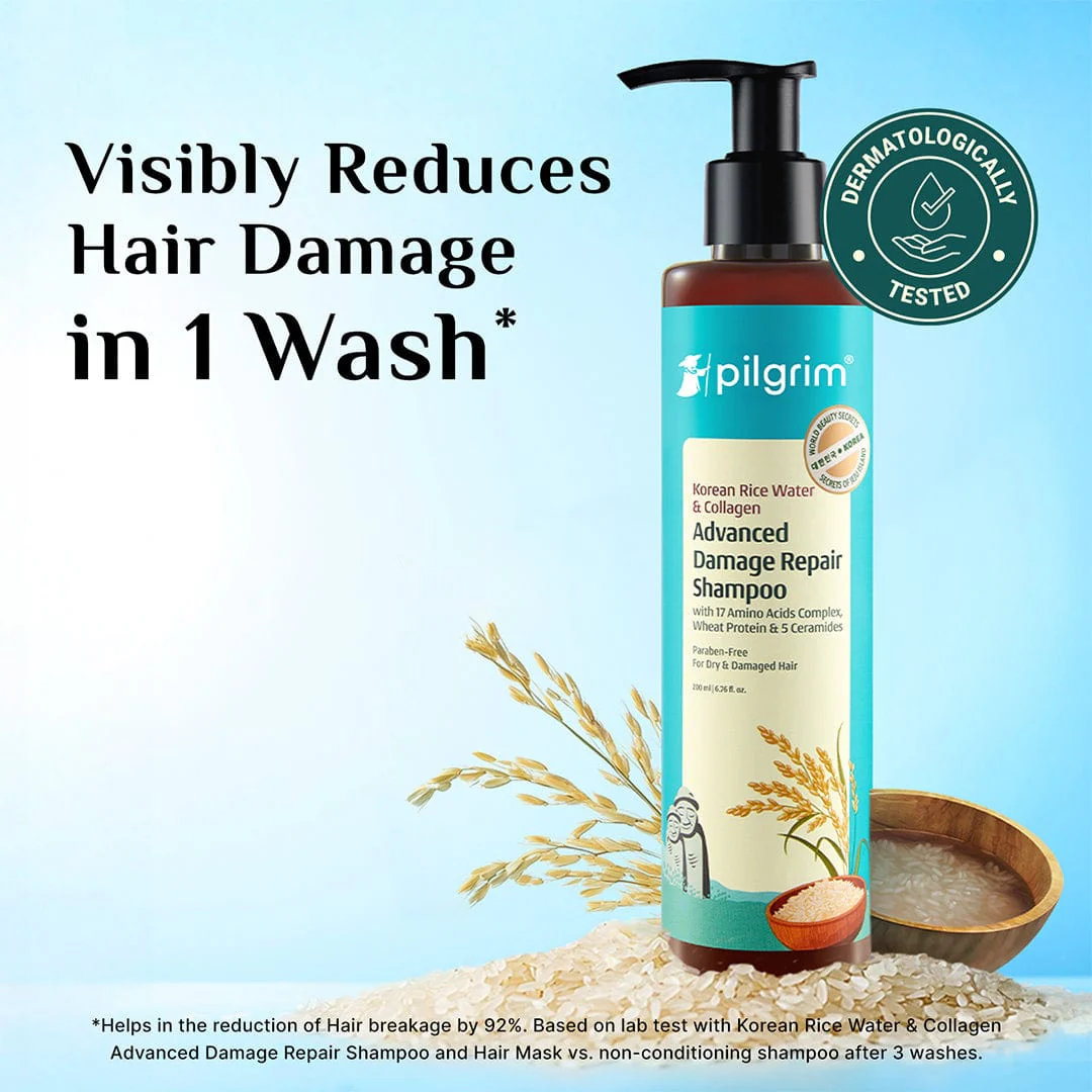 Korean Rice Water & Collagen Advanced Damage Repair Shampoo - Image 4