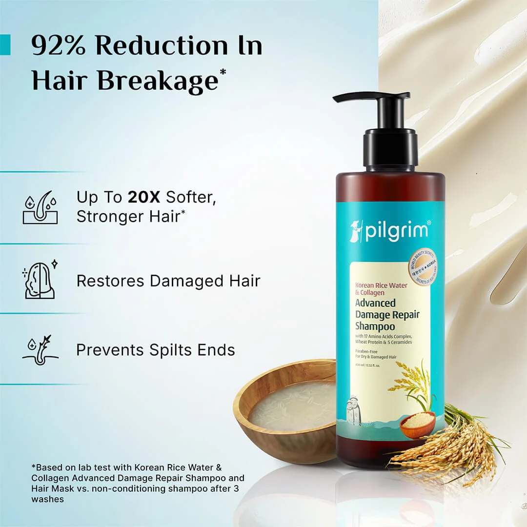 Korean Rice Water & Collagen Advanced Damage Repair Shampoo - Image 8