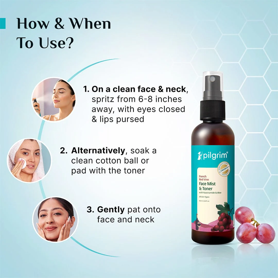 Red Vine Face Mist & Toner with Niacinamide (Vit. B3) & Aloe - Image 5