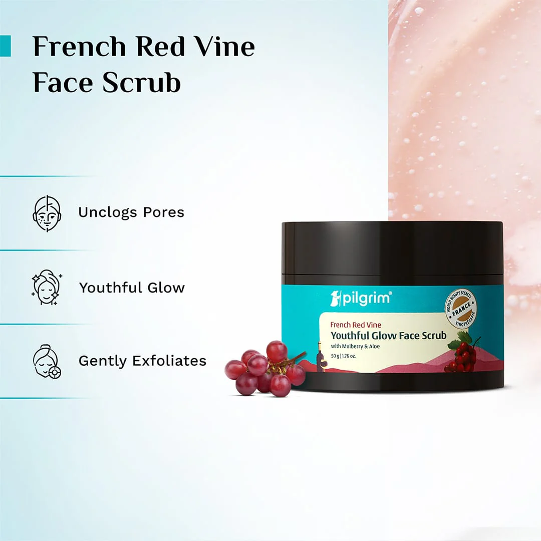 French Red Vine Youthful Glow Face Scrub - Image 3