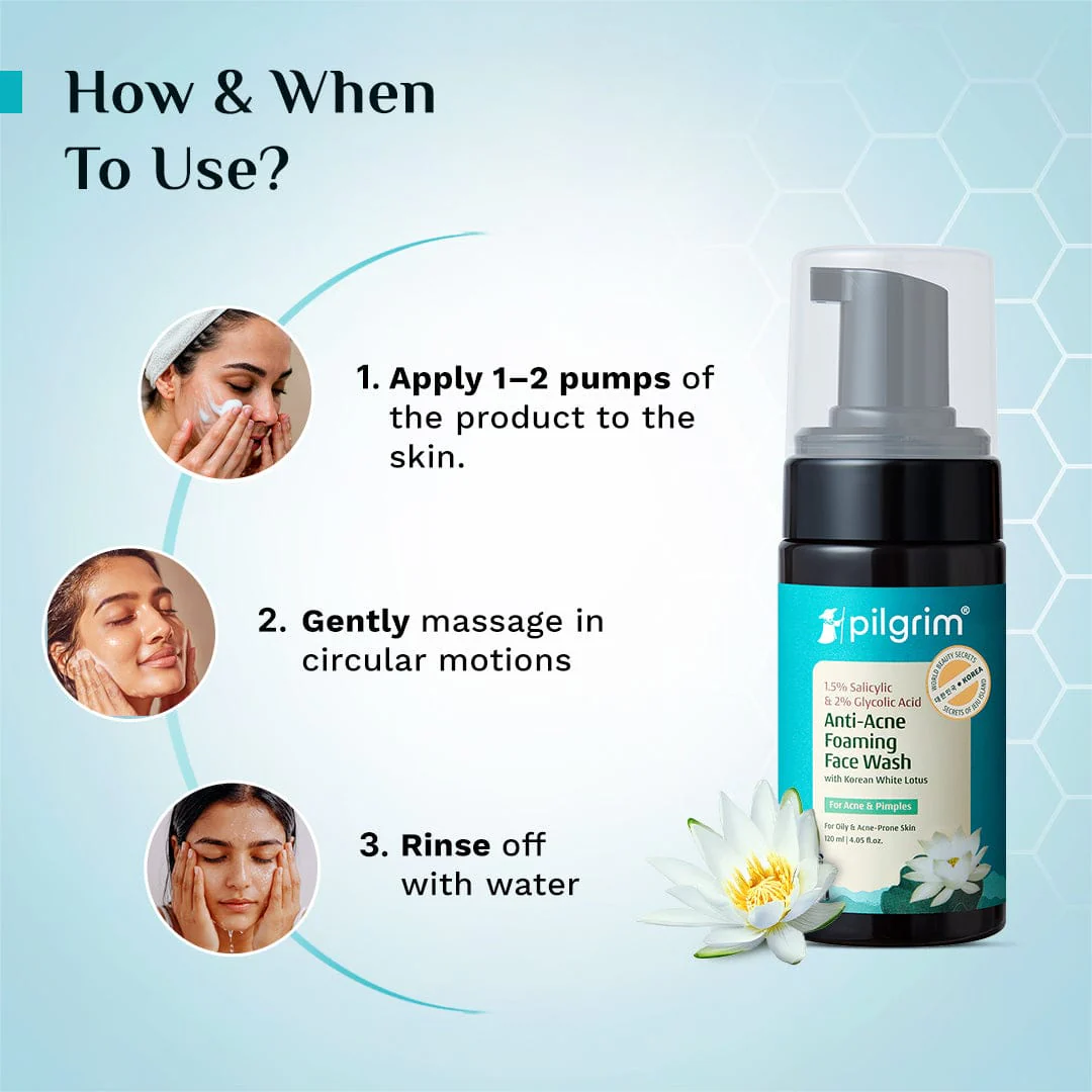 Salicylic & Glycolic Acid Anti-Acne Foaming Face Wash - Image 5