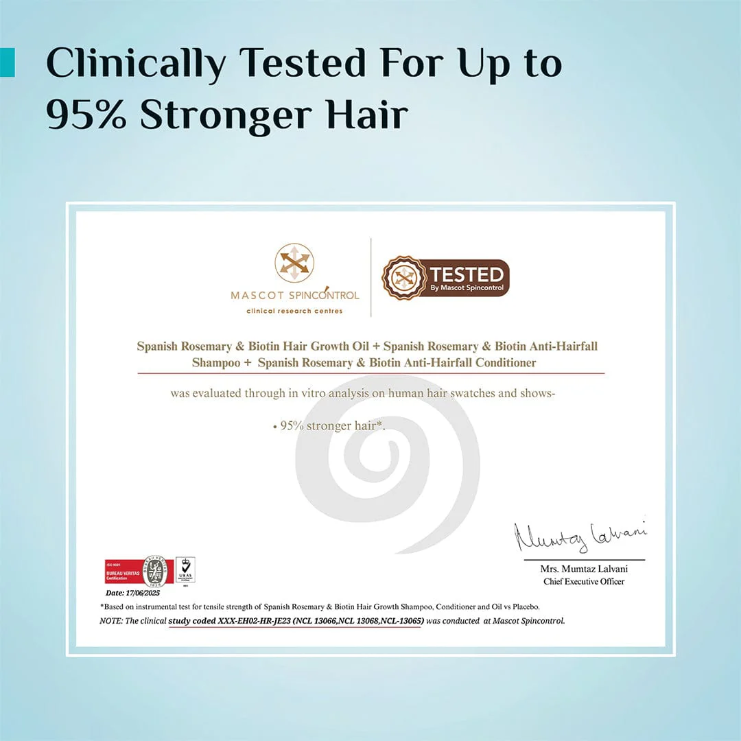 Spanish Rosemary & Biotin Anti-Hairfall Conditioner - Image 8