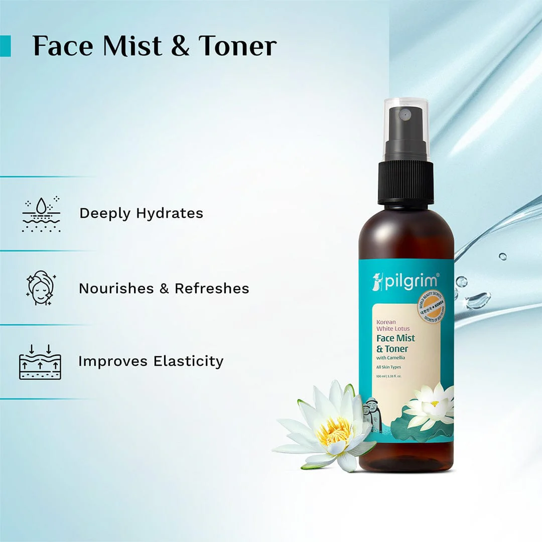 White Lotus Natural Face Mist & Toner with Camellia & Witch Hazel - Image 3